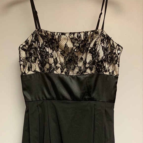 Eliza J Black Cocktail Dress w/ Lace Detail - Picture 1 of 7